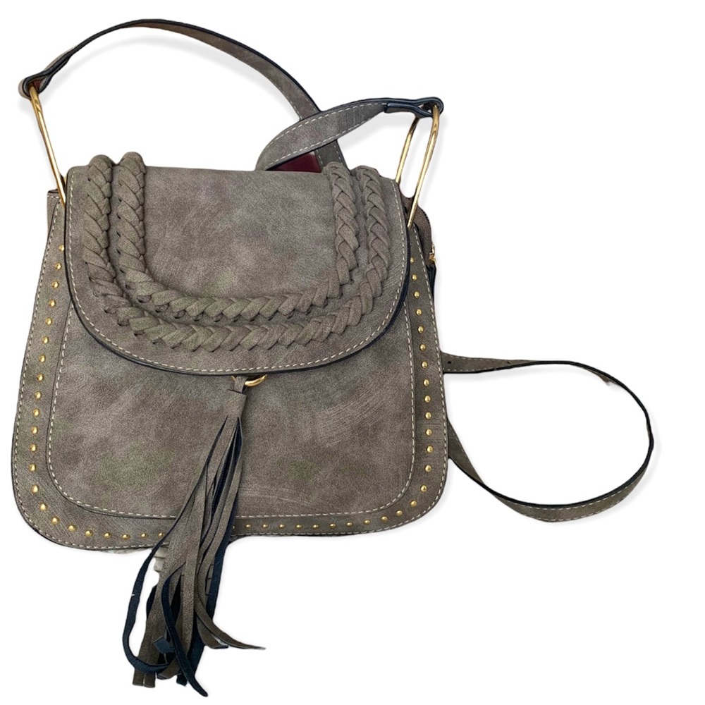 Over the shoulder crossbody bag with tassel detail